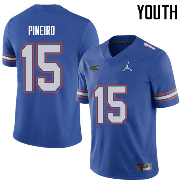 Jordan Brand Youth #15 Eddy Pineiro Florida Gators College Football Jerseys Sale-Royal - Click Image to Close